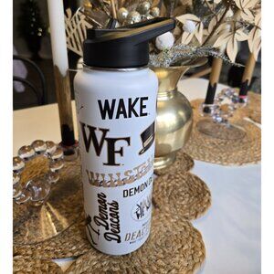 Wake Forest Stainless Steel Water Bottle  Memory Co 34 oz  Demon Deacons NEW